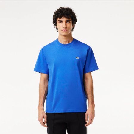 LACOSTE Ανδρική Βαμβακερή T-Shirt Μπλούζα Ultra Dry Sport Κανονική Γραμμή TH7618 00 IXW Μπλε