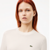 LACOSTE Women's Slim Fit Cotton Sweater C-Neck AF3323 00 70V Flour