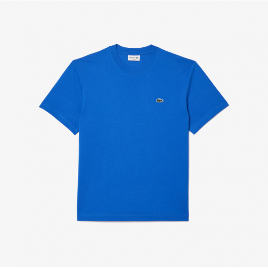 Lacoste Ανδρική Βαμβακερή T-Shirt Μπλούζα Ultra Dry Sport Κανονική Γραμμή TH7618 00 IXW Μπλε