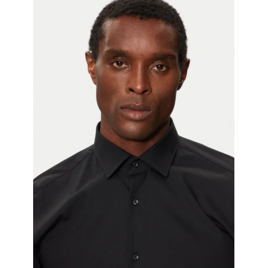 HUGO BOSS Men's Slim Fit Cotton Poplin Shirt Koey 50519729 001 Black