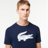 LACOSTE Men's Regular Fit Sport 3D Print Crocodile Breathable Jersey T-Shirt TH2042 00 525 Blue