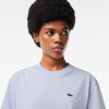 Lacoste Γυναικεία Βαμβακερή T-Shirt Μπλούζα Άνετη Γραμμή TF7215 00 J2G Γαλάζιο Ανοιχτό
