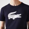 LACOSTE Men's Regular Fit Sport 3D Print Crocodile Breathable Jersey T-Shirt TH2042 00 525 Blue