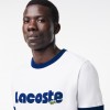 Lacoste Men's Cotton Regular Fit Print Contrast Accent T-Shirt TH7531 00 F2F White Blue