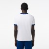 Lacoste Men's Cotton Regular Fit Print Contrast Accent T-Shirt TH7531 00 F2F White Blue