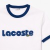 Lacoste Men's Cotton Regular Fit Print Contrast Accent T-Shirt TH7531 00 F2F White Blue