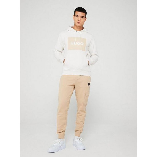 HUGO Ανδρικό Βαμβακερό Φούτερ με κουκούλα Regular Fit Duratschi223 50473168 - 122 (Μπεζ)