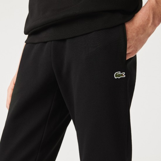 LACOSTE Men's Slim Fit Cotton Fleece Tracksuit Pants XH9624 00 031 Black