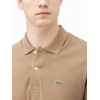 LACOSTE Ανδρική Βαμβακερή Original Μακρυμάνικη Polo Μπλούζα Piqué L.13.12 00 F4Z Σκούρο Μπεζ