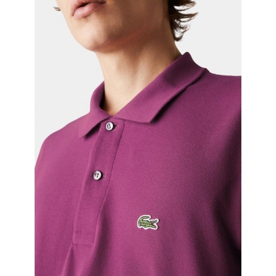 LACOSTE Ανδρική Βαμβακερή Original Μακρυμάνικη Polo Μπλούζα Piqué L.13.12 00 6FG Μωβ