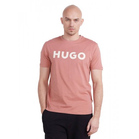 HUGO BOSS Ανδρικό Βαμβακερό T-Shirt Κανονική Γραμμή Dulivio 50467556 665 Κόκκινο Ανοιχτό
