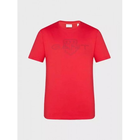 GANT Men's Cotton Regular Fit Logo T-Shirt 2005143 620 Bright Red