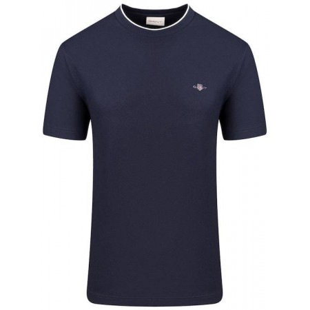 Gant Men's Cotton Regular Fit Pique T-Shirt 2033019 433 Evening Blue