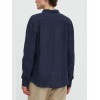 HUGO BOSS Men's Linen Slim Fit Shirt Ermann 50514162 405 Dark Blue HUGO BOSS Men's Linen Slim Fit Shirt Ermann 50514162 405 Dark Blue