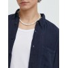 HUGO BOSS Men's Linen Slim Fit Shirt Ermann 50514162 405 Dark Blue HUGO BOSS Men's Linen Slim Fit Shirt Ermann 50514162 405 Dark Blue