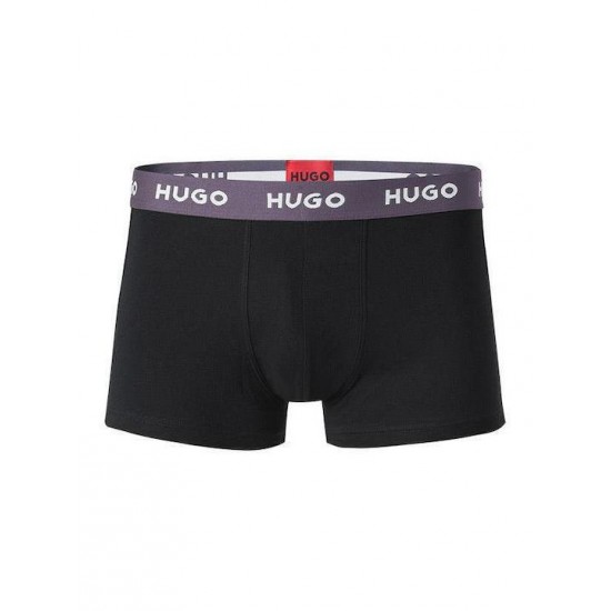 HUGO BOSS Ανδρικό Ελαστικό Εσώρουχο 3 Τεμαχίων Trunk Triplet Pack 50517878 988 Μαύρο