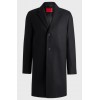 HUGO BOSS Men's Regular Fit Wool Blend Coat Malte2441 50528809 001 Black