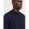 SELECTED Ανδρικό Πλεκτό Λουπέτο LS Knit Mock Neck 16086643 - Navy Blue (Μπλε)