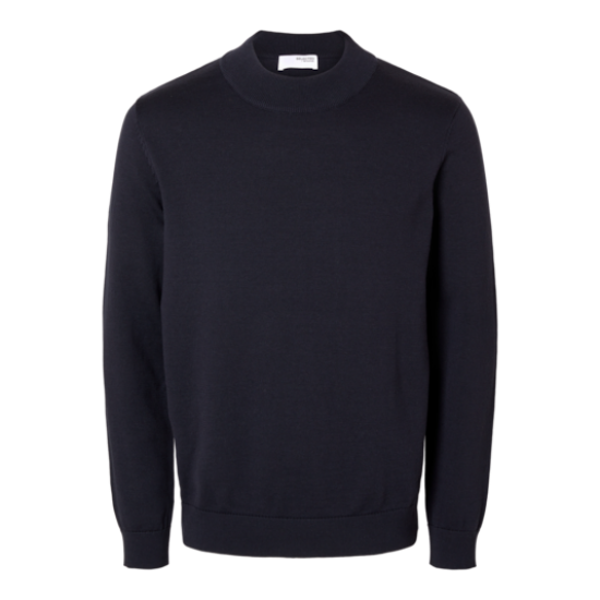 SELECTED Ανδρικό Πλεκτό Λουπέτο LS Knit Mock Neck 16086643 - Navy Blue (Μπλε)