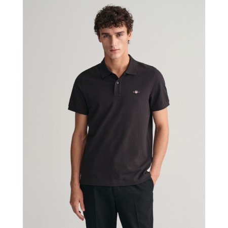 Gant Men's Cotton Regular Fit Shield Piqué Polo Shirt 2210 5 Black