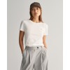 GANT Women's Cotton Regular Fit Shield T-Shirt 4200200 110 White