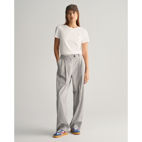 GANT Women's Cotton Regular Fit Shield T-Shirt 4200200 110 White