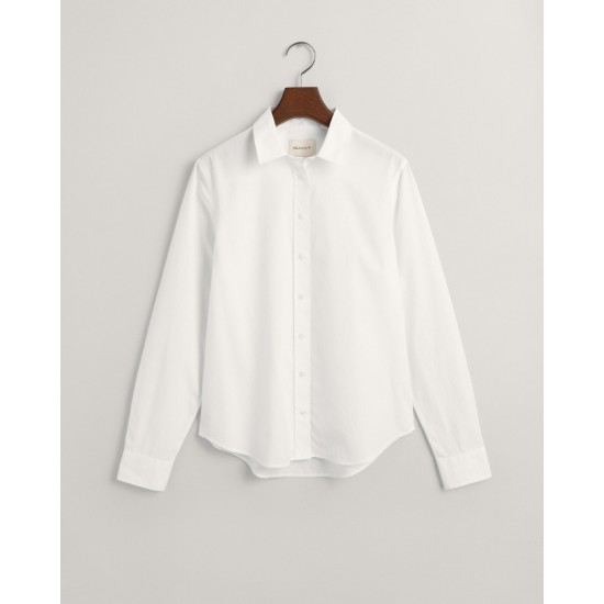 Gant Women's Cotton Regular Fit Poplin Shirt 4300348 110 White