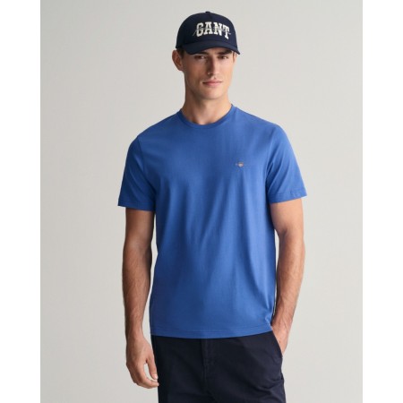 Gant Men's Cotton Regular Fit Shield T-Shirt 2003184 407 Rich Blue