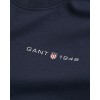 Gant Men's Cotton Regular Fit Printed Graphic Crew Neck Sweatshirt 2003243 433 Evening Blue