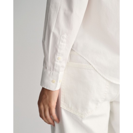 Gant Women's Cotton Regular Fit Poplin Shirt 4300348 110 White