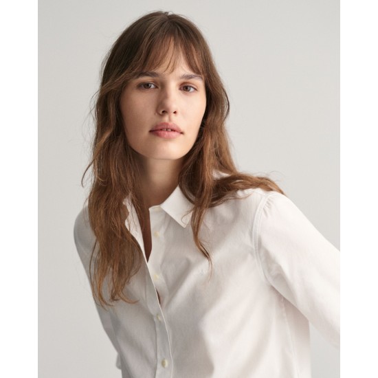 Gant Women's Cotton Regular Fit Poplin Shirt 4300348 110 White