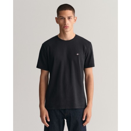 Gant Men's Cotton Regular Fit Shield T-Shirt 2003184 5 Black
