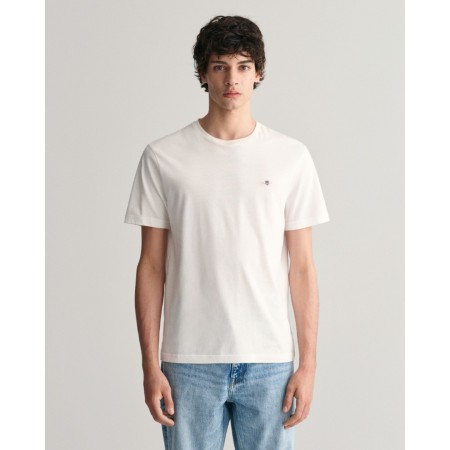Gant Men's Cotton Regular Fit Shield T-Shirt 2003184 110 White