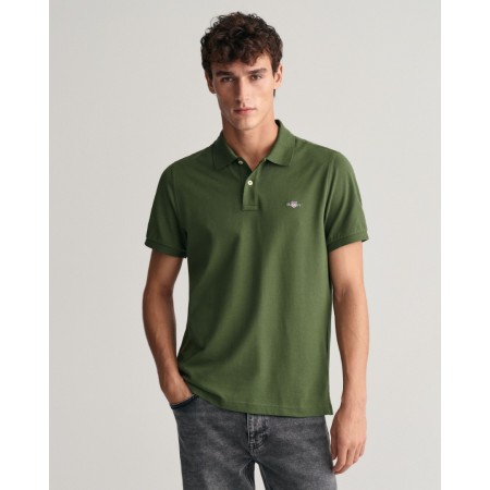 Gant Men's Cotton Regular Fit Shield Piqué Polo Shirt 2210 313 Pine Green