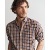 GANT Men's Regular Fit Cotton Checked Light Twill Shirt 3240194 220 Cacao