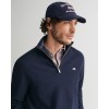 GANT Ανδρικό Βαμβακερό Πλεκτό με Φερμουάρ Micro Textured Half Zip Κανονική Γραμμή 8030211 433 Σκούρο Μπλε