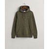 GANT Men's Cotton Regular Fit Shield Hoodie 2007058 301 Juniper Green