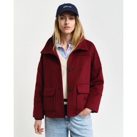 GANT Women's Cropped Wool Jacket 4700350 604 Plumped Red