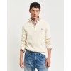 GANT Ανδρικό Βαμβακερό Πλεκτό με Φερμουάρ Casual Half Zip Κανονική Γραμμή 8030170 130 Εκρού