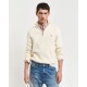 GANT Ανδρικό Βαμβακερό Πλεκτό με Φερμουάρ Casual Half Zip Κανονική Γραμμή 8030170 130 Εκρού