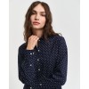 GANT Women's Cotton Voile Regular Fit Dot Print Shirt 4300418 433 Evening Blue