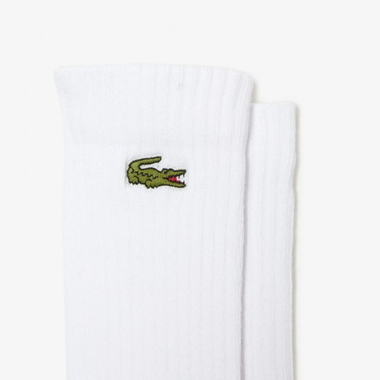 LACOSTE Unisex SPORT High-Cut Κάλτσες 3-Pack RA4182 00 Z92 Λευκές