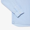 LACOSTE Men's Organic Cotton Regular Fit Gingham Poplin Shirt CH5621 00 F6Z Light Blue LACOSTE Men's Organic Cotton Regular Fit Gingham Poplin Shirt CH5621 00 F6Z Light Blue