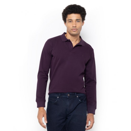 THE BOSTONIANS Men's Regular Fit Cotton Pique Polo PL0001 B170PU Purrple