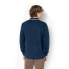 THE BOSTONIANS Ανδρικό Βαμβακερό Polo Pique Double Stripe Collar Κανονική Γραμμή PL1151 B691PE Πετρόλ