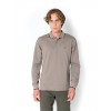 THE BOSTONIANS Ανδρικό Βαμβακερό Polo Pique Double Stripe Collar Κανονική Γραμμή PL1151 B630EL Έλεφαντ