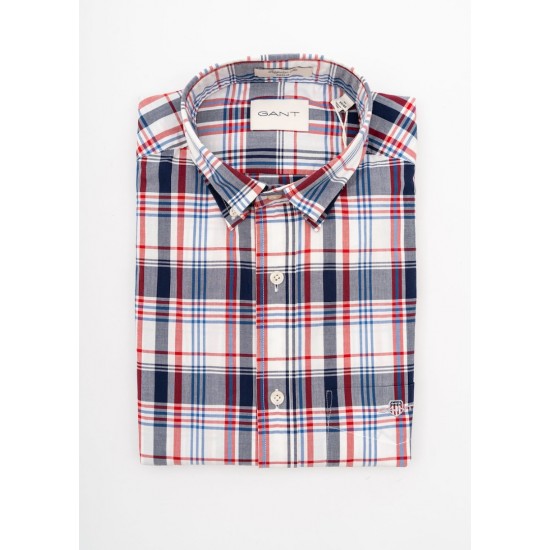 GANT Ανδρικό Βαμβακερό Καρό Colorful Πουκάμισο Κανονική Γραμμή 3240038 113 Εκρού