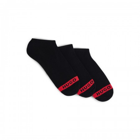 HUGO BOSS Men's Low Cut Socks 3P LC PLUSH TAPE CC 50514916 001 Black