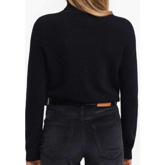 GANT Γυναικείο Μάλλινο Ζιβάγκο Κανονική Γραμμή 4805263 005 Μαύρο