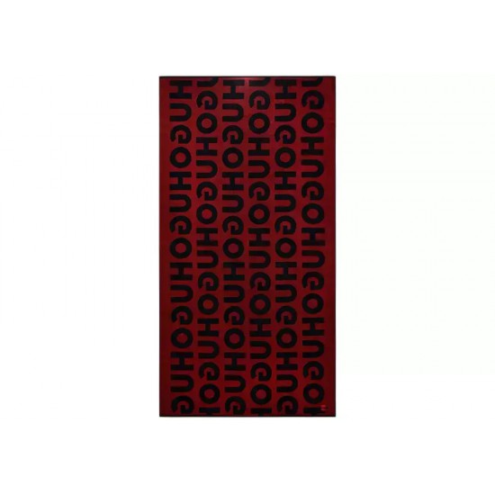 HUGO BOSS Unisex Beach Towel MONOGRAM 50539992 002 Black Red